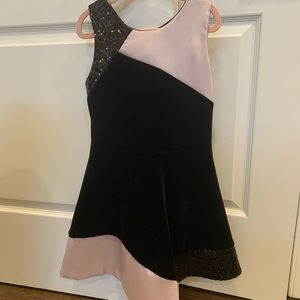 Zoe girls dress velvet, satin and sequence